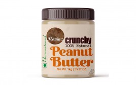 Flavinz Crunchy 100% Natural Peanut Butter Unsweetened  Plastic Jar  1 kilogram